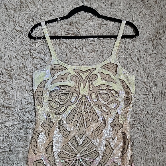 Needle & Thread Sequin Mini Dress Beaded Size 4 Hoco Party Events Going Out NYE - Picture 5 of 12